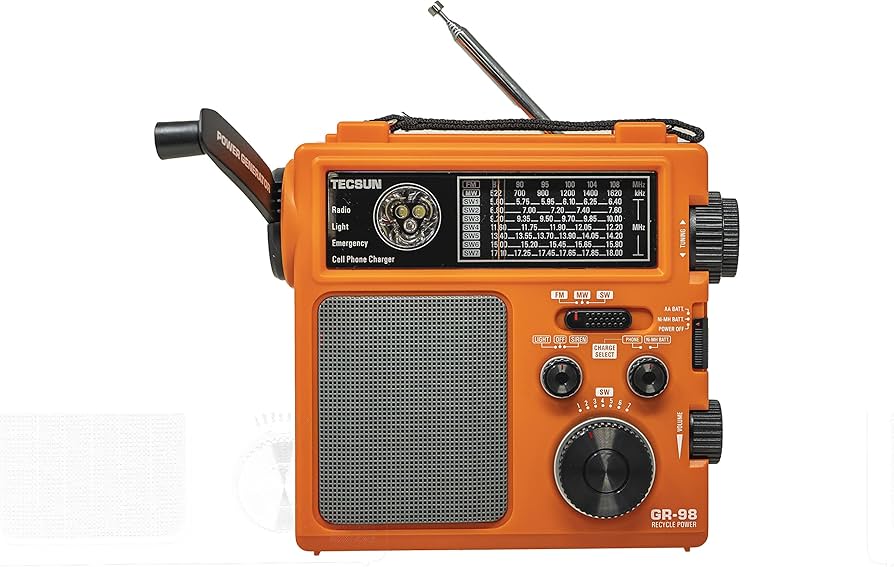 Amazon.com: Tecsun GR-98 Hand Crank DSP AM/FM & 7-Band Shortwave